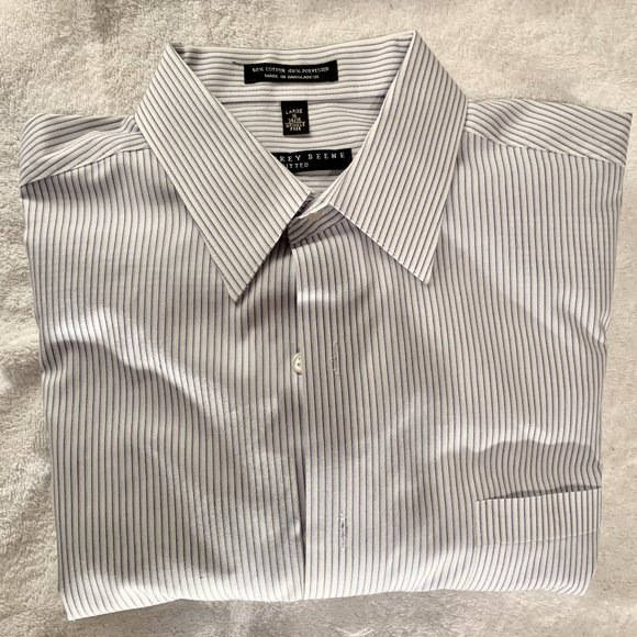 Men’s Dress Shirt; Blue and White; size 16 34/35 - Picture 1 of 4
